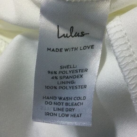LULU'S  M White What Lovers Do Strapless Straight Neck Wide-Leg Jumpsuit NEW B54 - Picture 12 of 12